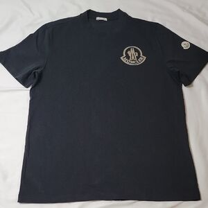 Moncler Black Short-Sleeve Logo Patch T-Shirt
